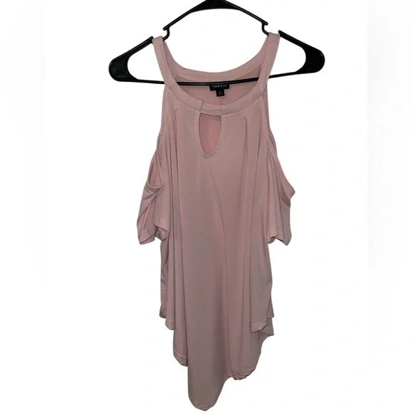 torrid Pink Cold Shoulder Top Size 0 - Picture 14 of 15